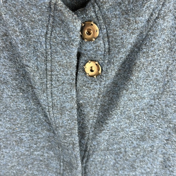 J. Jill Pure Jill Jacket Coat Size M Womans Blue Wool Blend Snap Buttons Pockets - Picture 8 of 15